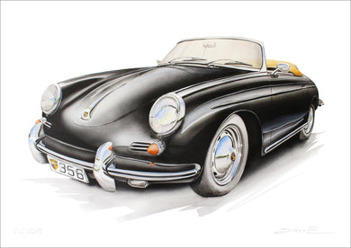 Steve Erwin Art: Porsche 356 Print (A3, A4, A5 sizes)