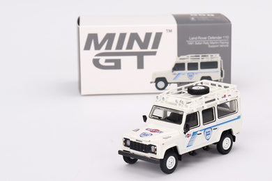 Mini GT Land Rover Defender 110 (1991 Safari Rally Martini Racing Support Vehicle)