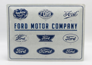 Ford badges - Logo evolution Metal Plate