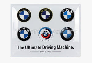 BMW badges - The Ultimate Driving Machine - Metal Plate