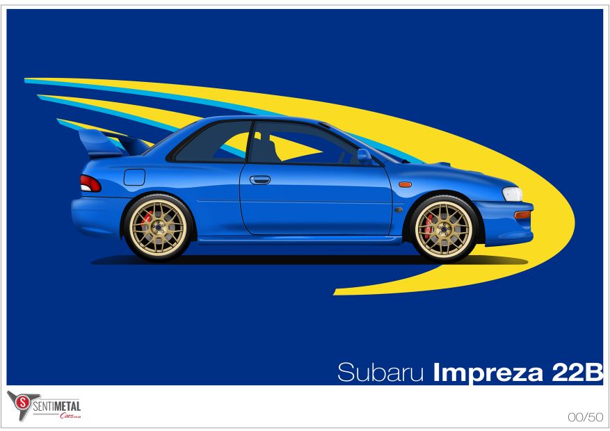 Subaru Impreza 22B STi (A2 - yellow graphic)