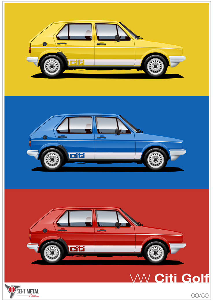 VW Citi Golf - Portrait (A2 & A3)
