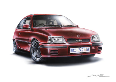 Steve Erwin Art: Opel Kadett Superboss Print (A3, A4, A5 sizes)