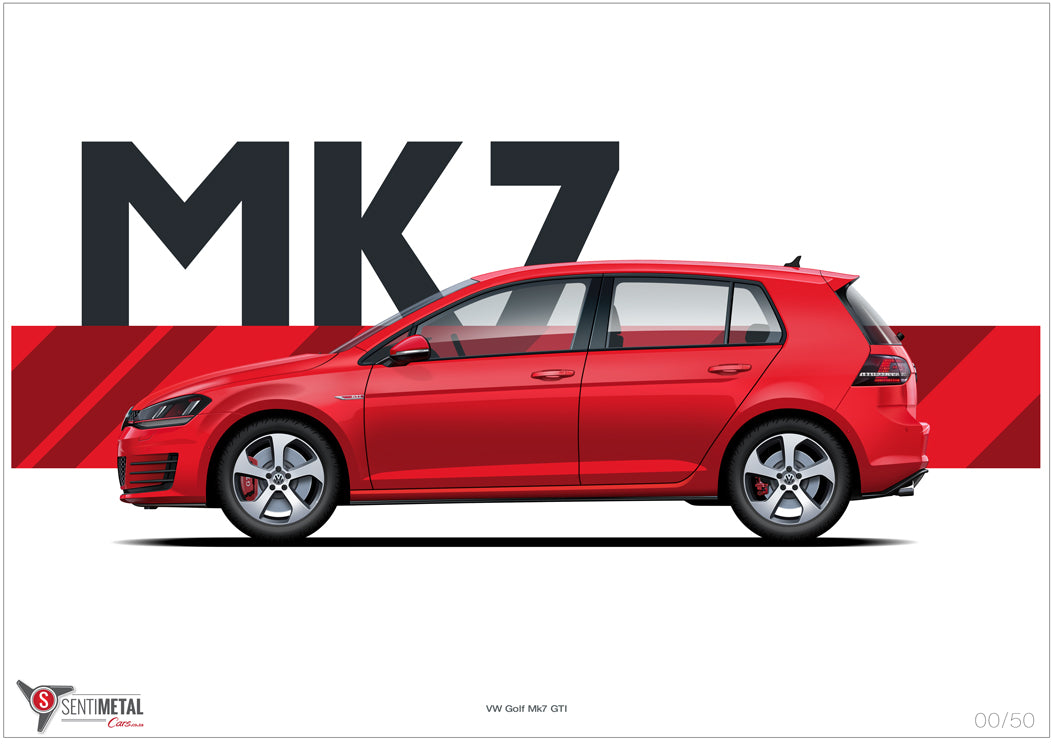 Volkswagen Golf 7 GTI Print (A2)